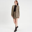 Jupe-short évasée vert kaki femme