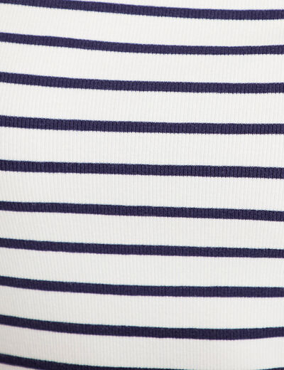 T-shirt c&ocirc;tel&eacute; ajust&eacute; blanc femme