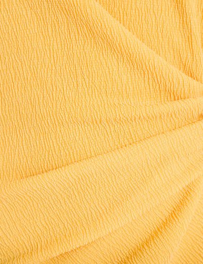 T-shirt cintr&eacute; col rond manches courtes orange clair femme
