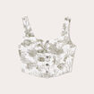 Bustier en jean multicolore femme