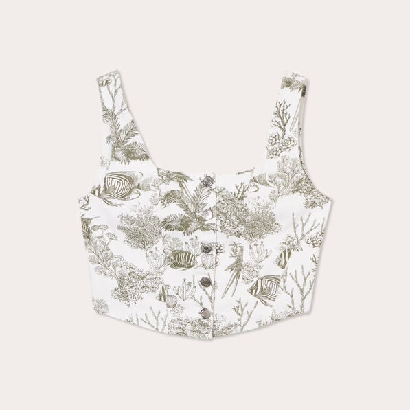 bustier en jean multicolore femme Bustier en jean multicolore femme
