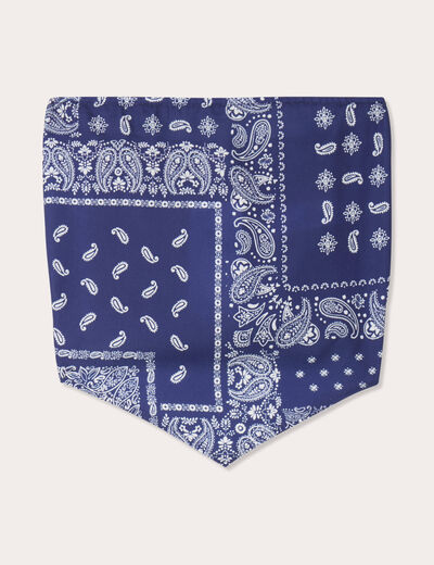 Crop top bandeau bleu marine femme