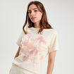 T-shirt manches courtes ecru femme