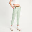 Pantalon chino 7/8ème vert pastel femme