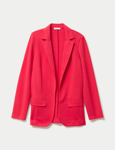 Veste blazer cintr&eacute;e rouge femme
