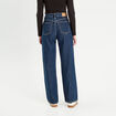 Jeans wide leg taille haute denim brut femme