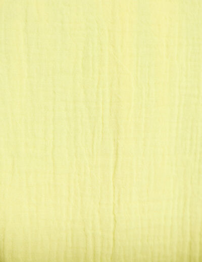 Veste ample pliss&eacute;e manches 3/4 jaune citron femme