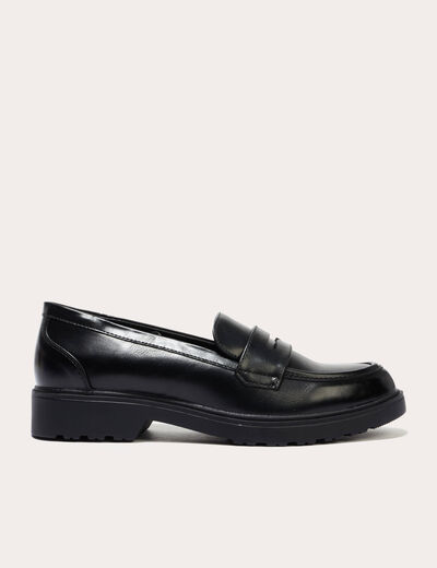 Mocassins noir femme