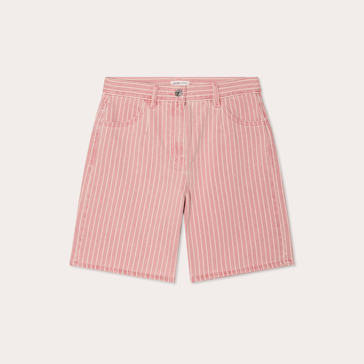 Bermuda large rose clair femme