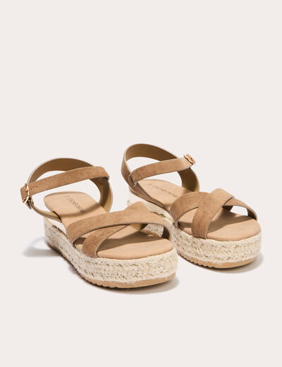 Sandales vert kaki femme