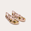 Ballerines résille brodées rose champagne femme