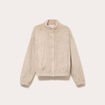 Veste fausse fourrure sable femme