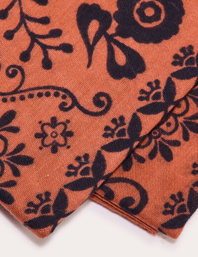 Foulard carré rouge clair femme