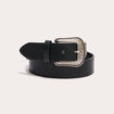 Ceinture large boucle western noir femme