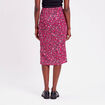 Jupe moulante drapée rouge femme