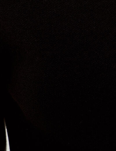 Pull asymétrique noir femme