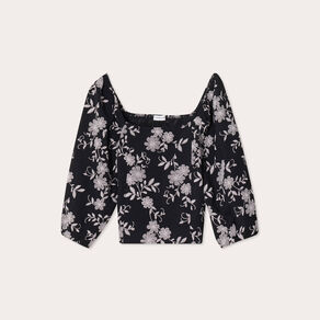 blouse manches 34 noir femme Blouse manches 3/4 noir femme