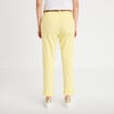 Pantalon chino 7/8&egrave;me jaune pastel femme