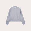 Veste teddy zippée gris clair femme