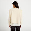 Pull sans manches ivoire femme