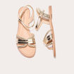 Sandales plates couleur or femme
