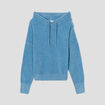 Pull à capuche bleu clair femme