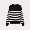 Pull col chemise manches longues noir femme