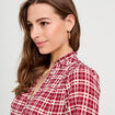 Blouse manches 3/4 bordeaux femme