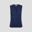 Blouse sans manches bleu marine femme