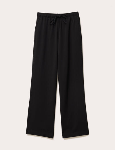 Pantalon large noir femme