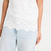Débardeur effet crochet blanc femme