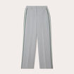 Pantalon large avec bandes gris clair femme