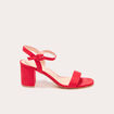 Sandales à talons rouge femme