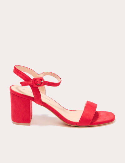 Sandales à talons rouge femme