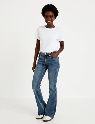 Jean bootcut taille basse denim dirty femme