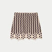Jupe droite courte marron fonc&eacute; femme