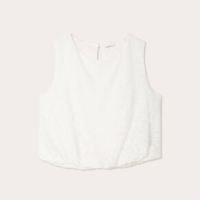 Top sans manches ecru femme