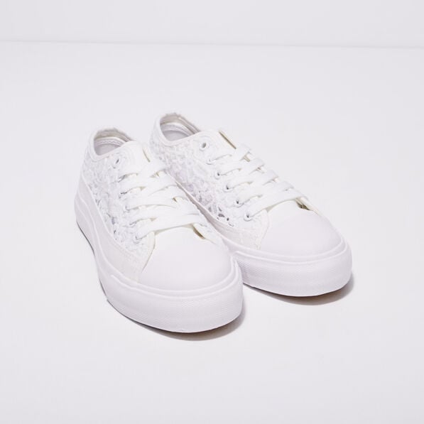 tennis plates en dentelle blanc femme Tennis plates en dentelle blanc femme