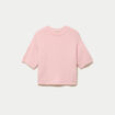 Pull manches courtes rose clair femme