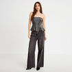 Bustier sans manches couleur argent femme