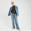Pull col montant vert kaki femme