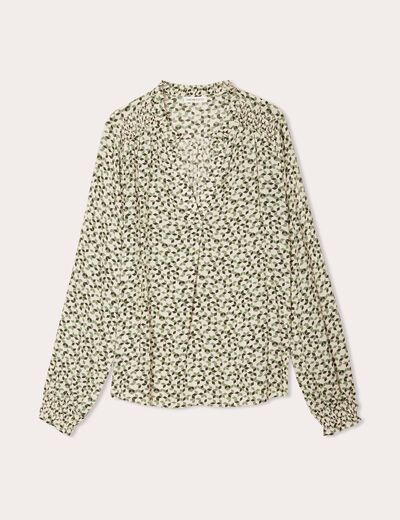 Chemise manches longues vert femme