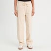 Pantalon large élastiqué ecru femme