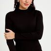 T-shirt ajust&eacute; manches longues noir femme