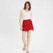 Jupe-short évasée vieux rose femme