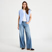 Gilet sans manches effet polaire bleu clair femme