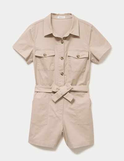 Combishort beige femme