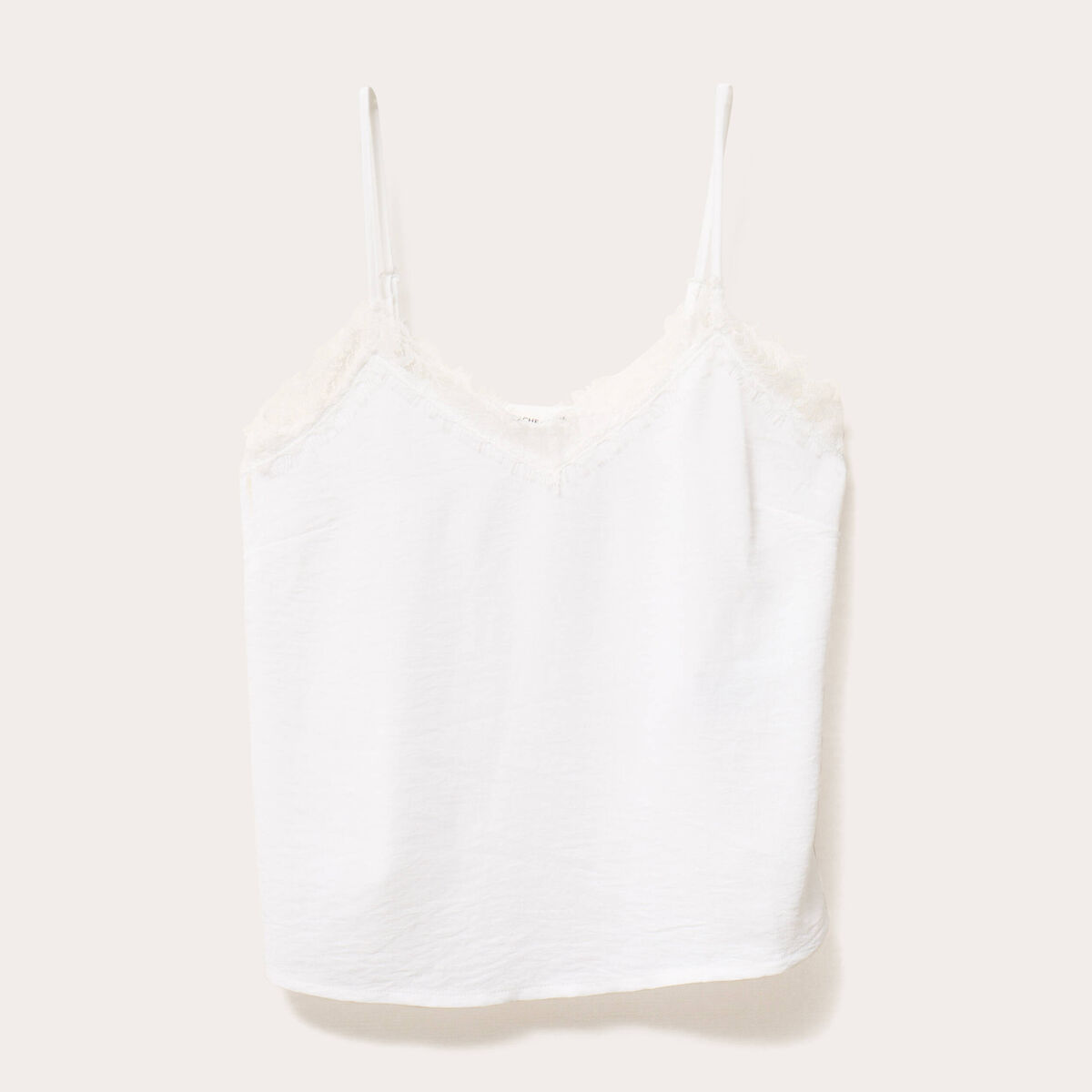 Caraco bretelles fines ecru femme