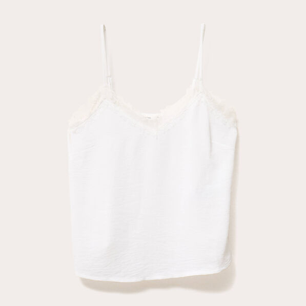 Caraco bretelles fines ecru femme