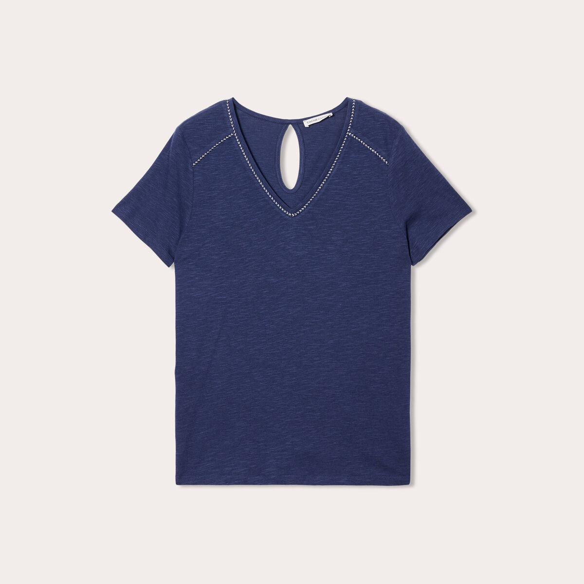 T-shirt manches courtes bleu foncé femme